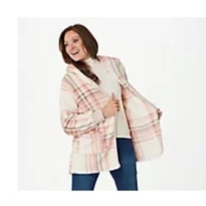 Koolaburra by UGG Cozy Shaggy Plush Cardigan w/ rib detail